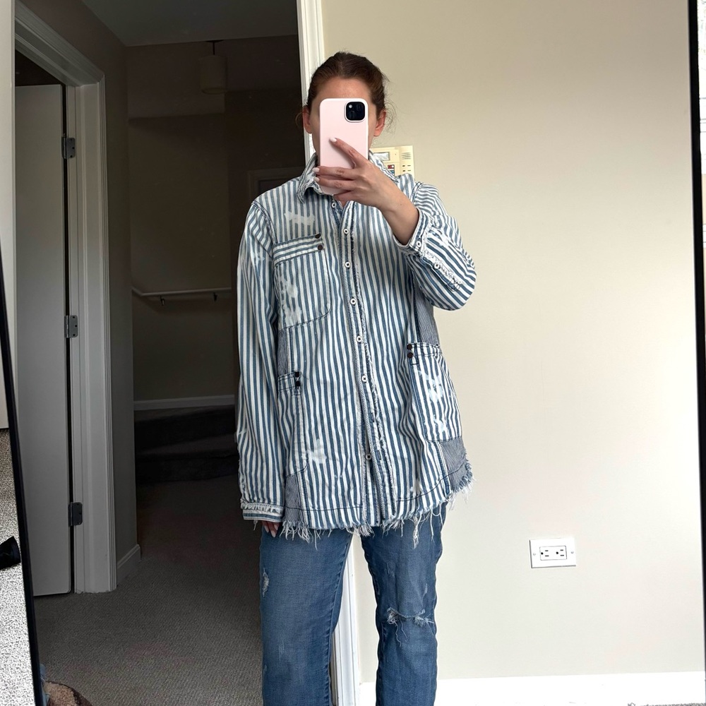 Free People Oversized Jean Shirt